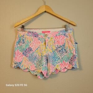 Lilly Pulitzer Buttercup Knit Multicolor Shorts Womens 6 Preppy Vacation Summery
